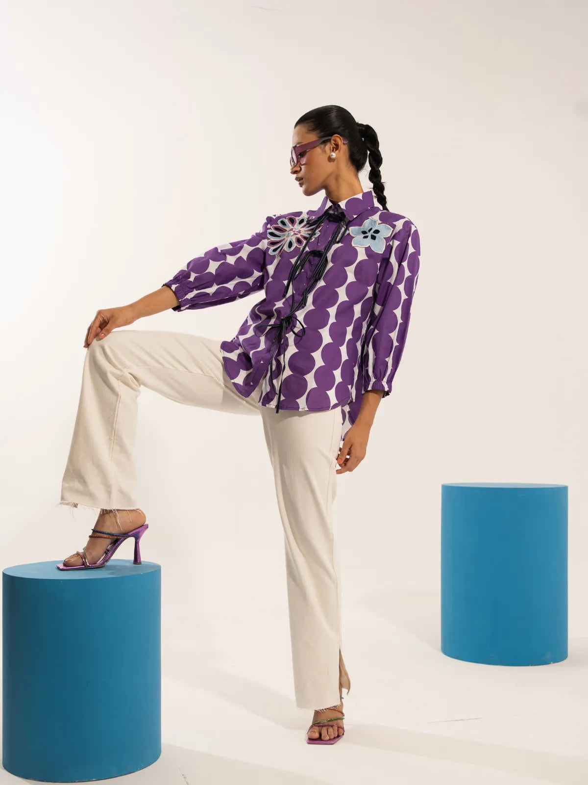 Purple Polka Pop Shirt
