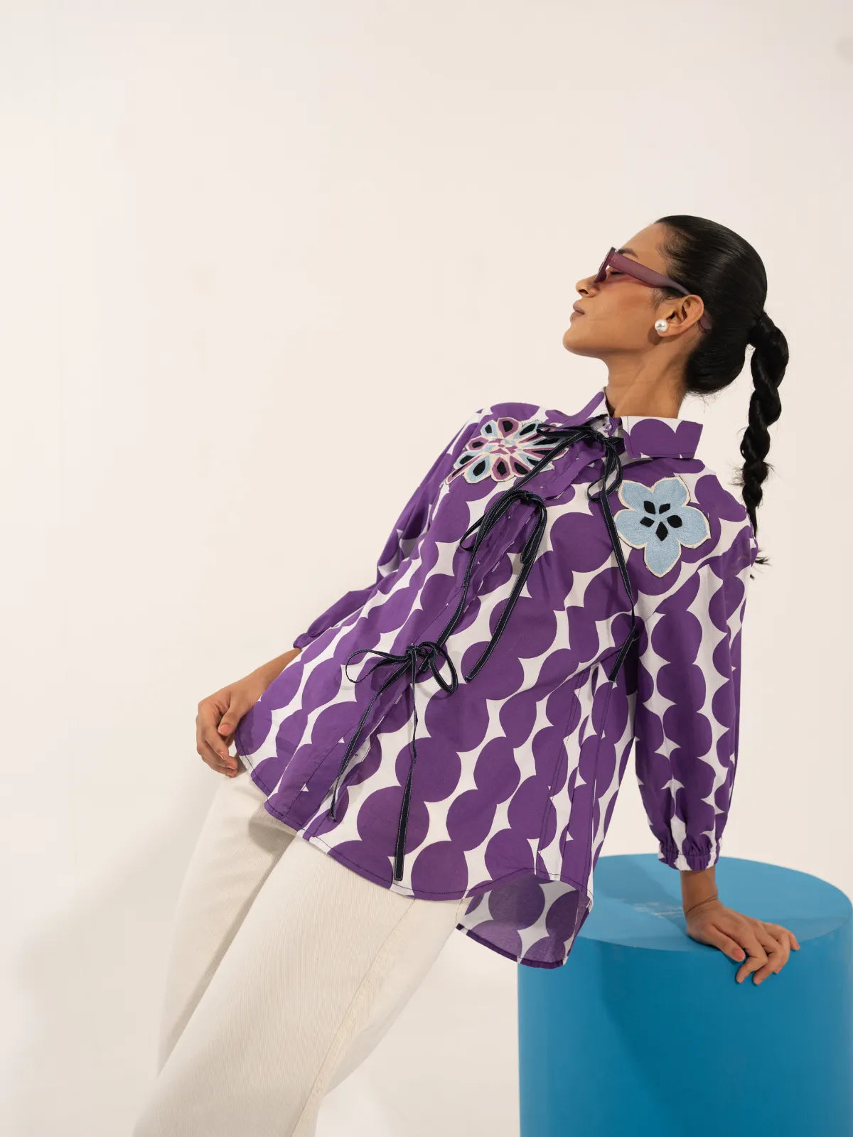 Purple Polka Pop Shirt