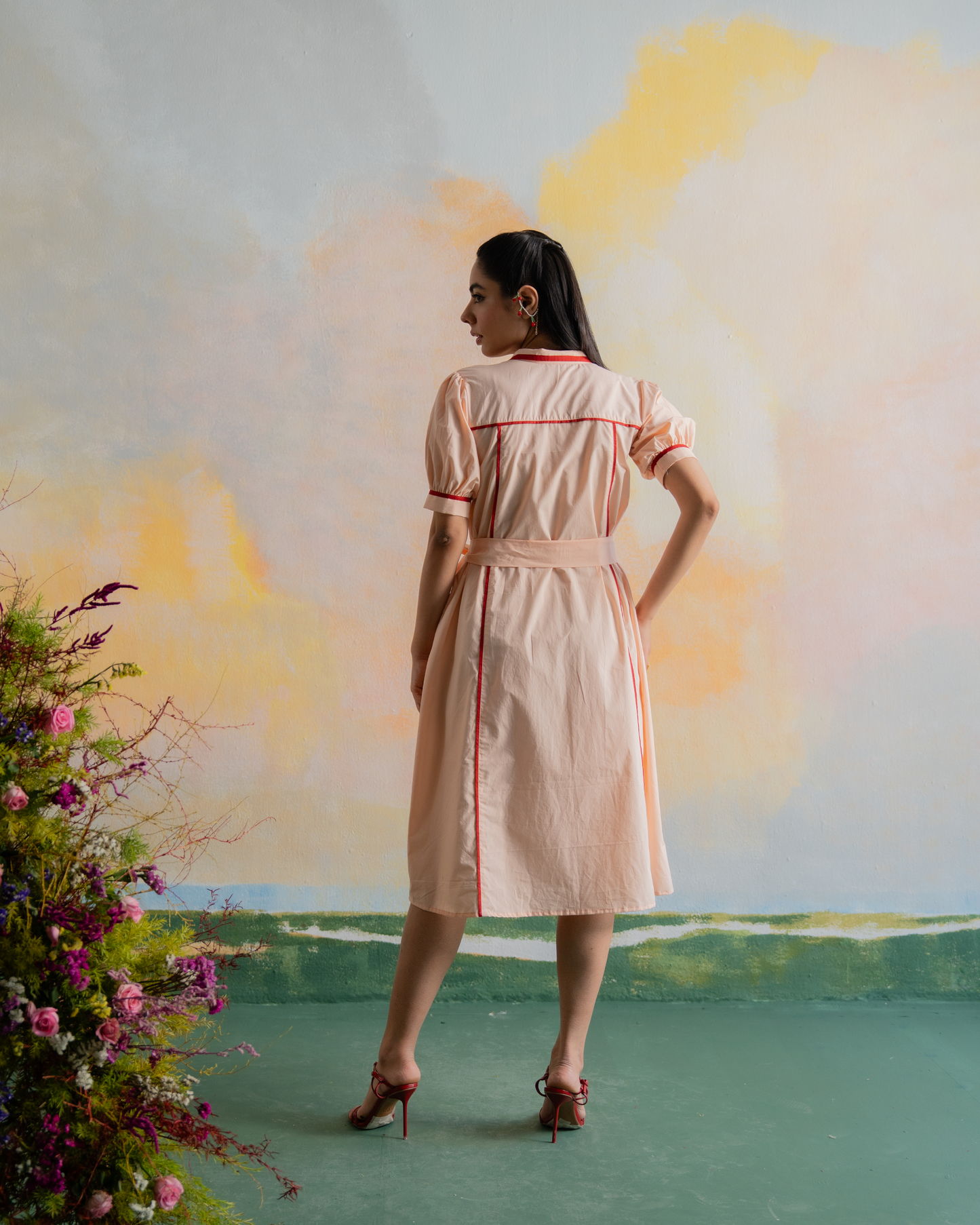 Apricot Tiger Lily Dress