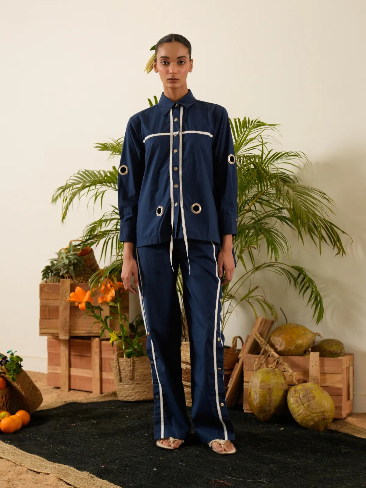 Blue Rivet Co-ord Set