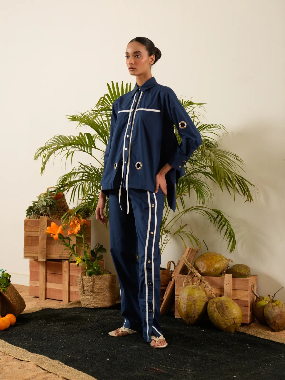 Blue Rivet Co-ord Set