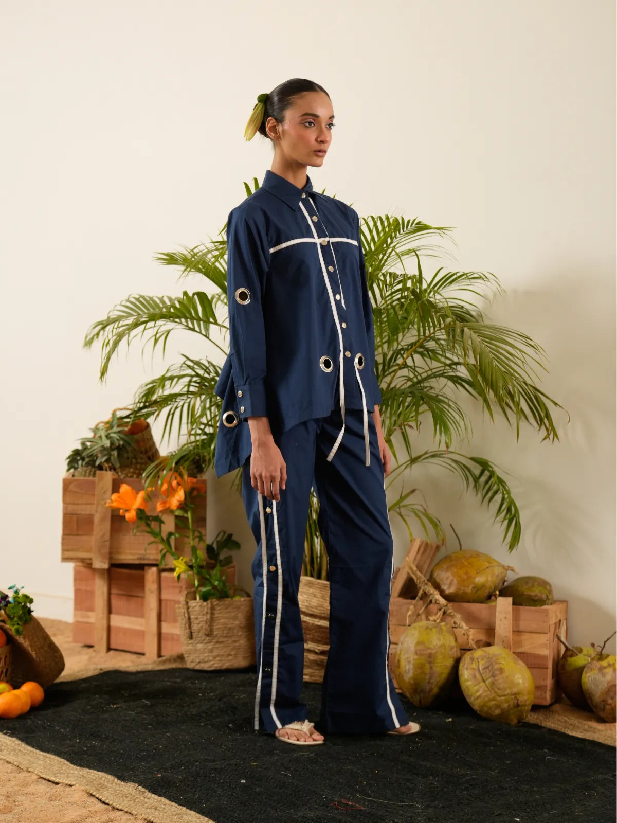 Blue Rivet Co-ord Set