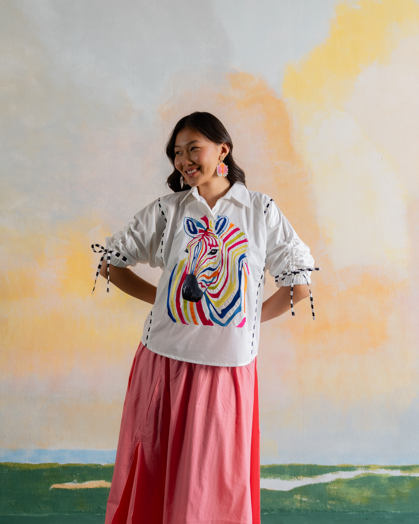 Technicolor Zebra Shirt