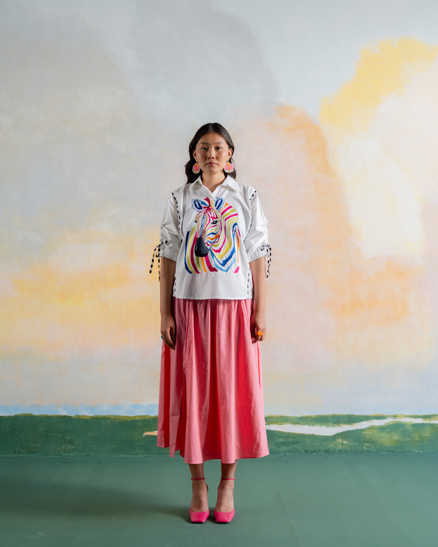 Technicolor Zebra Shirt